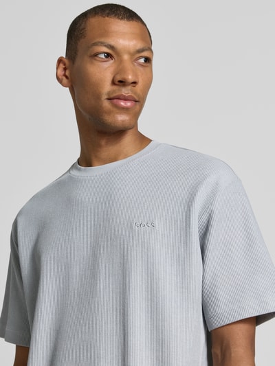 BOSS Orange Regular Fit T-Shirt aus reiner Baumwolle Modell 'Te_Rib' Eisblau 3