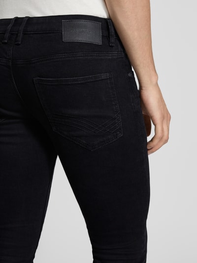 Tom Tailor Slim fit jeans met stretch, model 'Troy' Zwart - 3