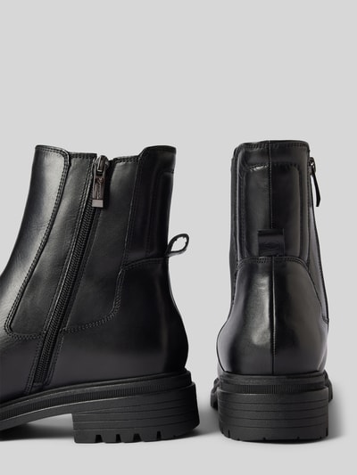 Tamaris Stiefeletten aus Leder mit elastischen Einsätzen Black 2