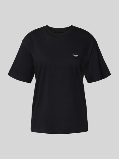 Carhartt Work In Progress T-shirt z naszywką z logo model ‘Heart II Hartt’ Czarny 2