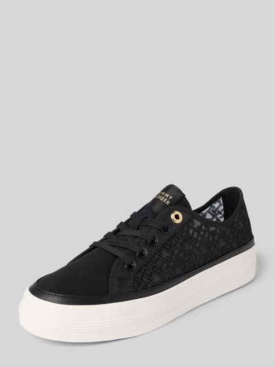 Tommy Hilfiger Low Top Sneaker in Mesh-Optik Black 1