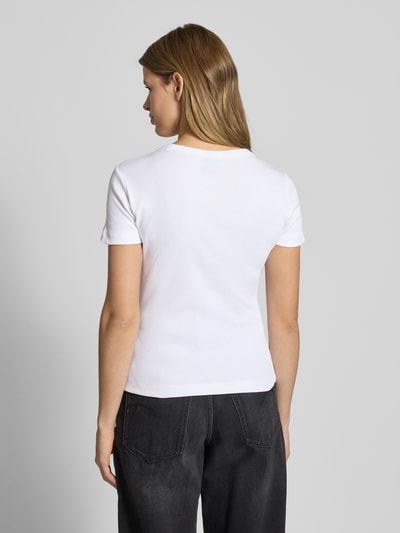 G-Star RAW Slim Fit T-Shirt mit Logo-Stitching Weiss 5