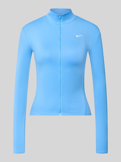 Nike Slim Fit Trainingsjacke mit Stehkragen Modell 'One Fitted' Blau 1