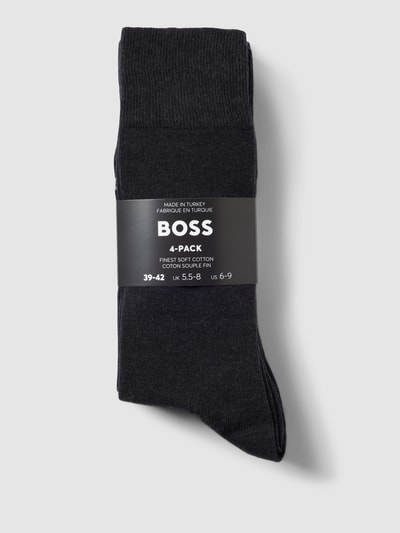 BOSS Socken mit Label-Detail im 4er-Pack Anthrazit 3