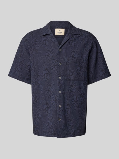 Jack & Jones Premium Freizeithemd mit Knopfleiste Modell 'AARON' Dunkelblau 2