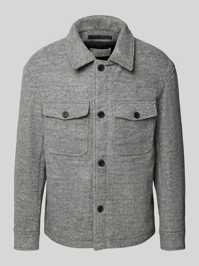 SELECTED HOMME Regular fit wollen jack met platte kraag, model 'MITCH' Zilver - 2