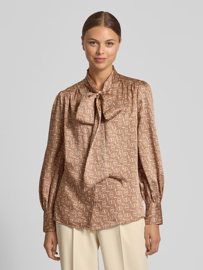 Lauren Ralph Lauren Regular Fit Bluse mit Zierschleife Modell 'Klaryce' Beige 4