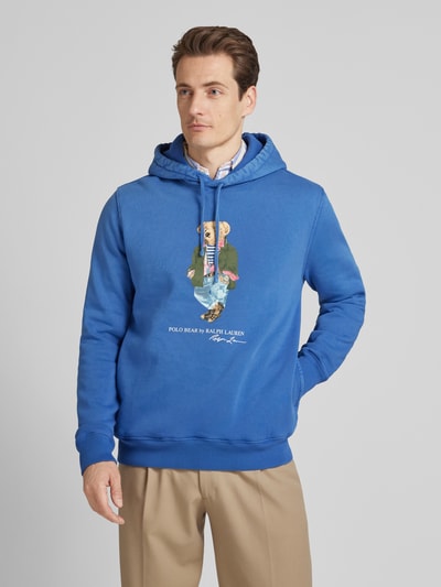 Polo Ralph Lauren Hoodie mit Motiv- und Label-Print Hellblau 4