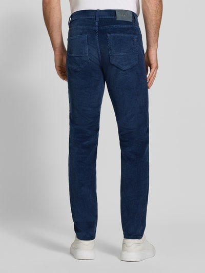 Brax straight fit corduroy broek van katoenmix model 'Mythos Flex Cord' Blauw - 5