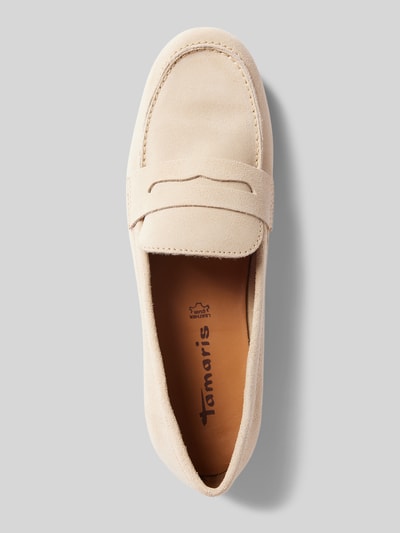 Tamaris Loafers van leer Beige - 4