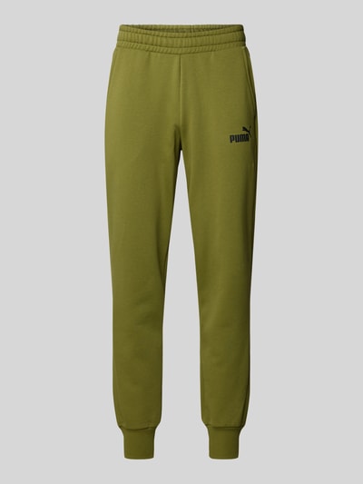 PUMA PERFORMANCE Regular fit sweatpants met labelprint Olijfgroen - 2