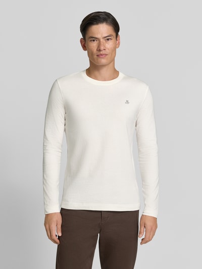 Marc O'Polo Shaped Fit Langarmshirt aus reiner Baumwolle Offwhite 4