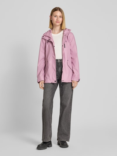 Ragwear Regenjacke mit Kapuze und Pattentaschen Modell 'Meast Rainy' Rosa 1