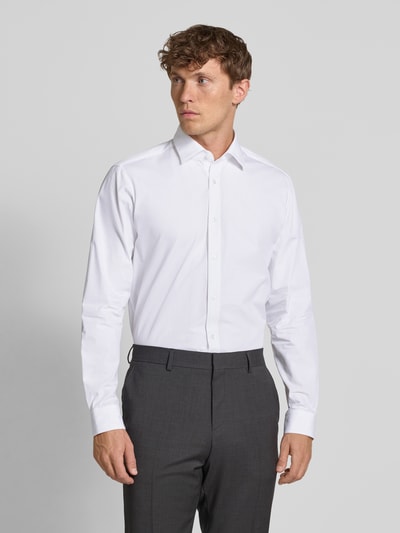 HUGO Modern Fit Business-Hemd mit Knopfleiste Modell 'Valerio' Weiss 4