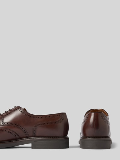 Polo Ralph Lauren Leren derbyschoenen met siernaad, model 'ASHER' Middenbruin - 2