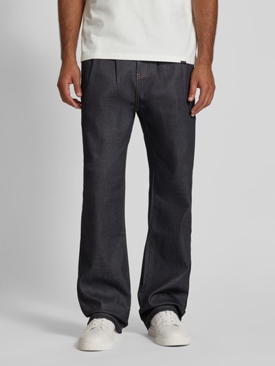 Don´t Waste Culture Baggy fit jeans met siernaden, model 'Nizana' Donkerblauw - 4