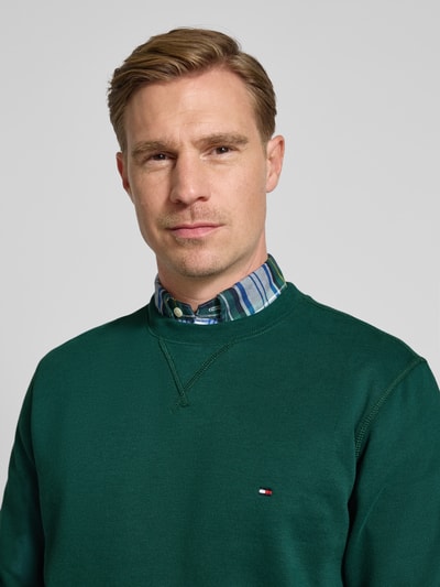 Tommy Hilfiger Regular fit sweatshirt van katoenmix Donkergroen - 3
