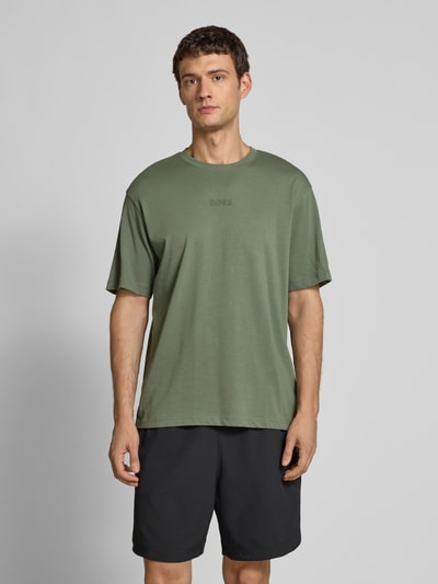 BOSS Green Regular fit T-shirt van puur katoen Lindegroen - 4