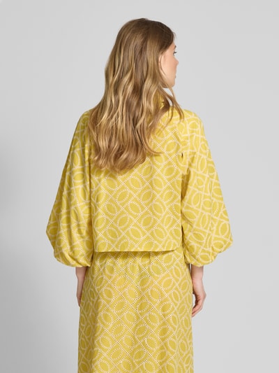 Christian Berg Woman Relaxed fit blouse met 3/4-mouwen Mosterdgeel - 5