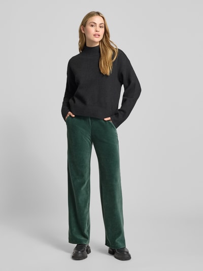 Brax Corduroy broek met elastische band en steekzakken, model 'MAINE' Donkergroen - 1