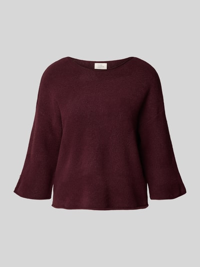 ROBE LÉGÈRE Strickpullover mit Leinen-Anteil Bordeaux 2