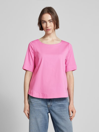Milano Italy Blusenshirt mit Rundhalsausschnitt Pink 4