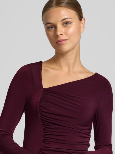 Lipsy Avondjurk met plooien Donkerrood - 3