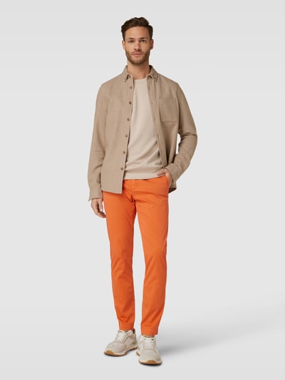 ALBERTO Regular fit stoffen broek met tunnelkoord, model 'JUMP' Rood - 1