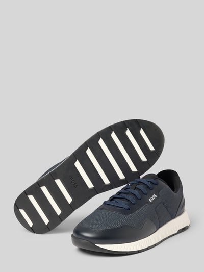 BOSS Low top sneakers met dempende zool model 'TITANIUM_RUNN' Marineblauw - 4