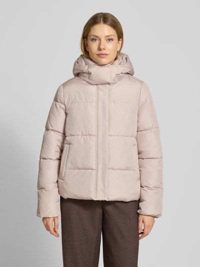 Vila Gewatteerd jack met capuchon, model 'ILJA' Zilver - 4