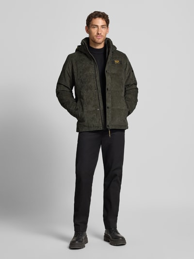 PME Legend Gewatteerd jack van corduroy met labeldetail Leem - 1