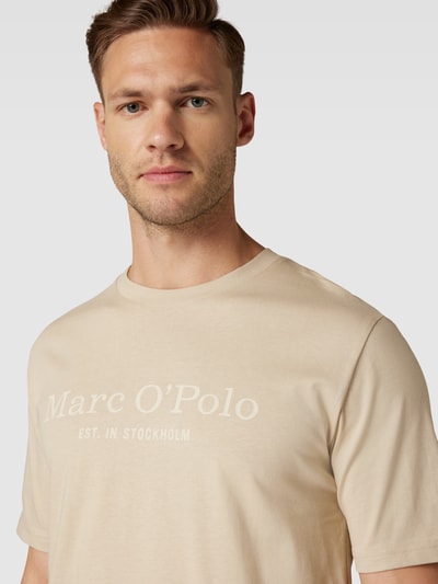 Marc O'Polo T-Shirt mit Label-Print Beige 3