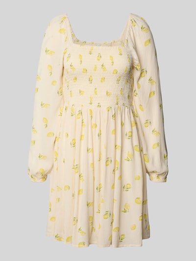 Only Getailleerde mini-jurk van pure viscose, model 'LEMONE' Zand - 2