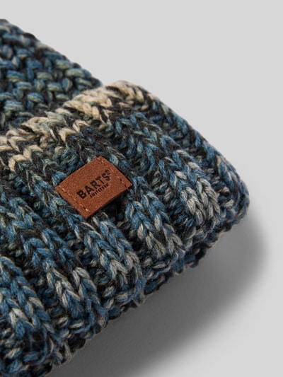 Barts Beanie met labeldetail, model 'AKOTAN' Donkerblauw - 2