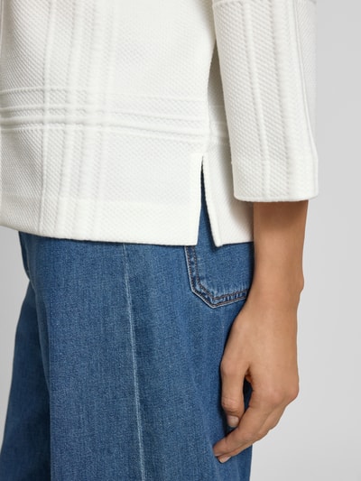 Someday Shirt met lange mouwen en opstaande kraag, model 'Franka' Offwhite - 3