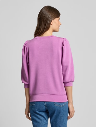 Selected Femme Sweatshirt mit gerippten Abschlüssen Modell 'TENNY' Fuchsia 5