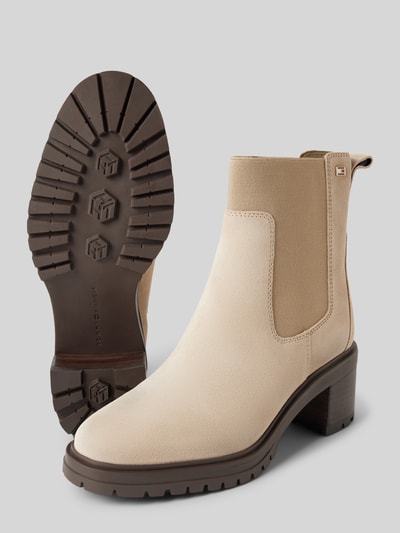 Tommy Hilfiger Lederboots mit Logo-Applikation Beige 4