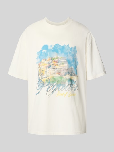 Pegador Oversized T-shirt met labelprint Offwhite - 2