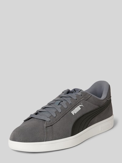 Puma Ledersneaker mit Label-Details Modell 'Smash 3.0' Mittelgrau 1