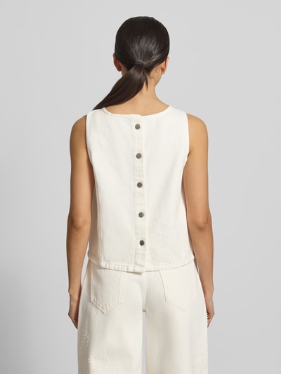MSCH Copenhagen Regular Fit Bluse mit Strukturmuster Modell 'Dexter' Offwhite 5