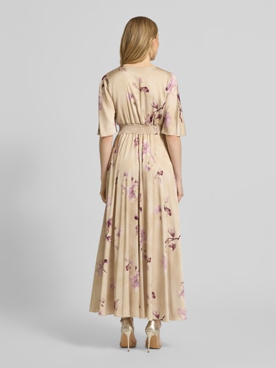 Rinascimento Cocktailjurk in midilengte met all-over bloemenprint Zand - 5