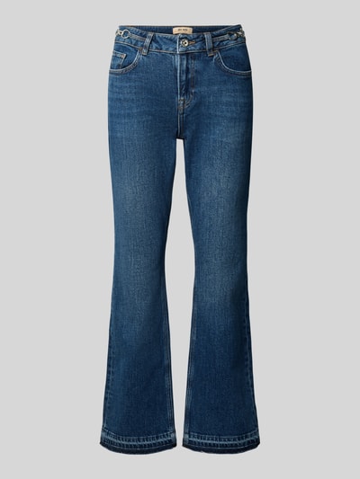 Produktfoto, Flared Fit Jeans aus elastischem Baumwoll-Mix Modell 'Ashley' von MOS MOSH in Blau, 5-Pockets-Design, strukturierte Denim-Optik