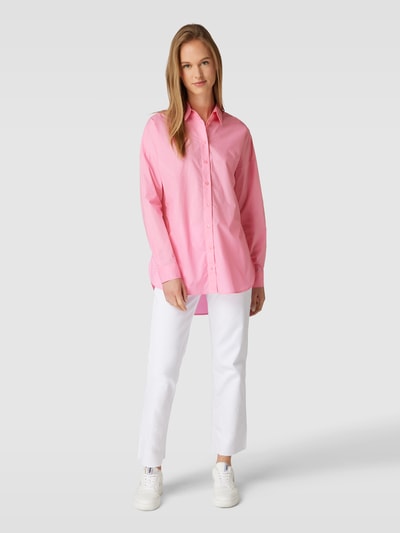 Christian Berg Woman Oversized overhemdblouse van katoen Felroze - 1