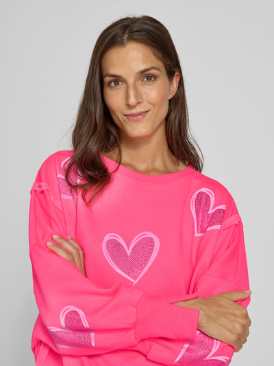 miss goodlife Sweatshirt met kapmouwen Neon roze - 3