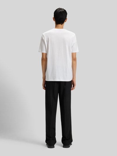 HUGO T-shirt o kroju regular fit z czystej bawełny Biały 5