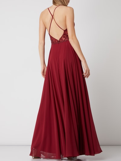 Luxuar Abendkleid mit Stickereien  Rot 4