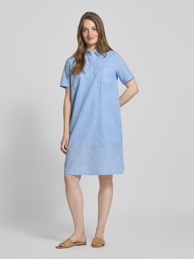 Tom Tailor Regular fit blousejurk van puur katoen Lichtblauw - 1