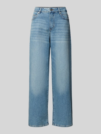 Produktfoto, Jeans mit Eingrifftaschen Modell 'Caia iconic' von someday, hellblauer Baumwoll-Mix mit Lyocell, weites Bein, strukturierte Oberfläche