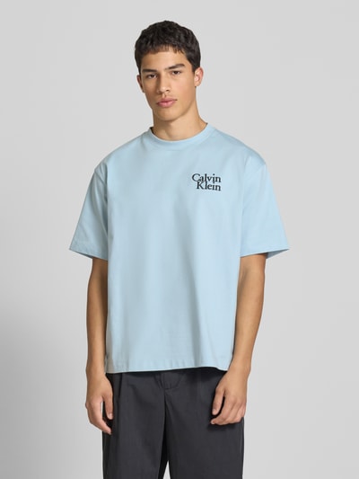 Calvin Klein Jeans T-shirt z wyhaftowanym logo Jasnoniebieski 4
