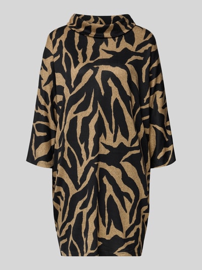 Apricot Relaxed fit gebreide jurk met wijde col Offwhite - 2